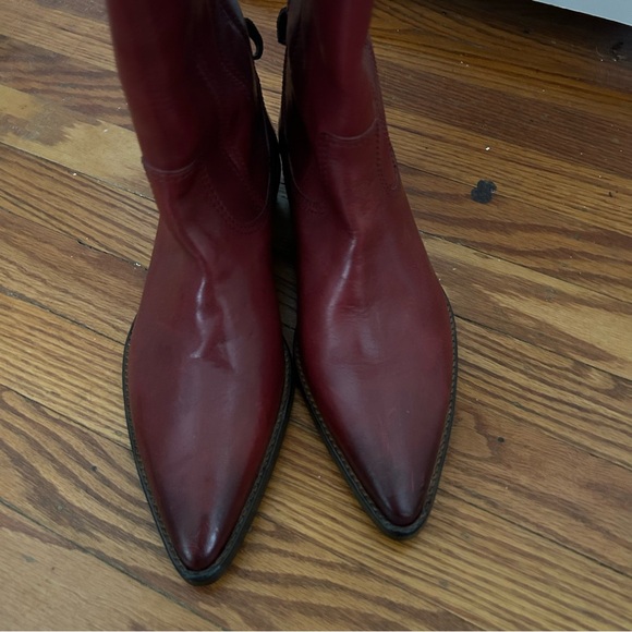 We The Free Burgundy Heeled Boots - Picture 5 of 9